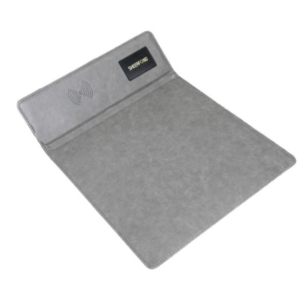Customised Logo Wireless Charging Leather Mouse Pad Smart Multifunction