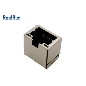 PA46 1 Port Rj45 Modular Jack RJ45 PCB Connector Copper Alloy