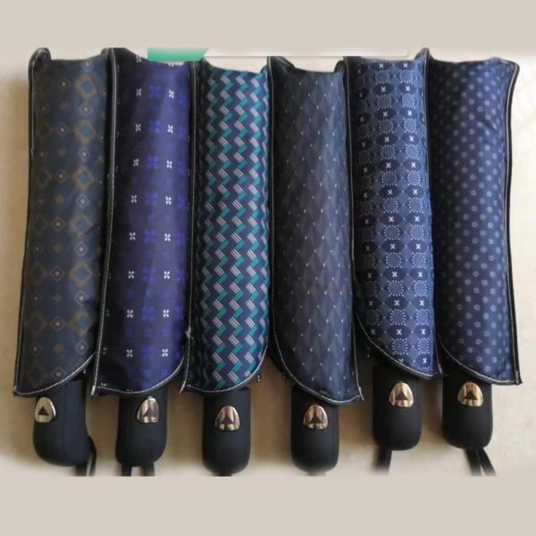 Three-folding Umbrella Semi Automatic Open and Close Unique Design Three-fold Pattern