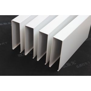 Suspended White U - Aluminum Profile Screen Ceiling Linear Strip Ceiling Panel