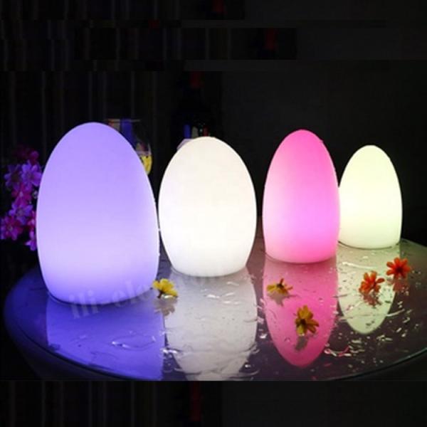 Cordless Egg Shaped LED Lights , Egg Mood Lamp For Outdoor Night Club
