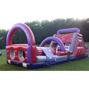 Wholesale 52 Feet Interactive Princess Kids Obstacle Course Inflatable Interesting from china suppliers