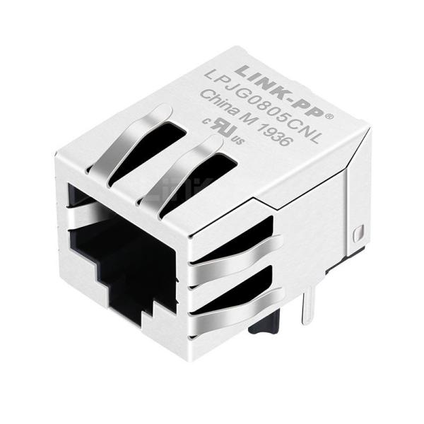 Quality Halo HFJ11-1G02AA Compatible LINK-PP LPJG0805CNL 100/1000 Base-T Tab Down Without Led One Port RJ45 Shielded Connectors for sale