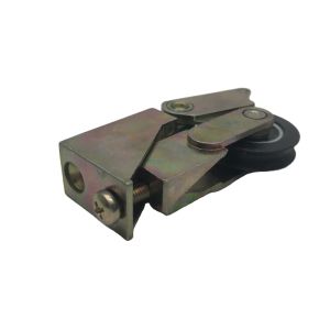 Zinc Plated Zamak Sliding Window Rollers Single U Groove Nylon Ball Bearing