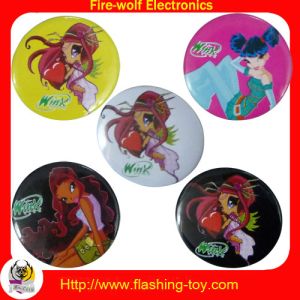 Buy cheap Tin / plastic / metal promotional pin, Button rectangular, oval 3D Flashing from wholesalers