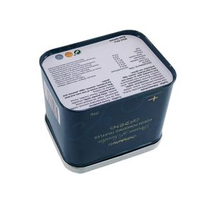 Rustproof Rectangular Printed Tin Boxes With Hinged Lid Antiwear