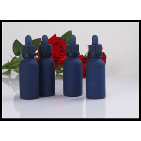 Childproof Cap Aromatherapy Glass Bottles , 30ml Blue Glass Bottles For