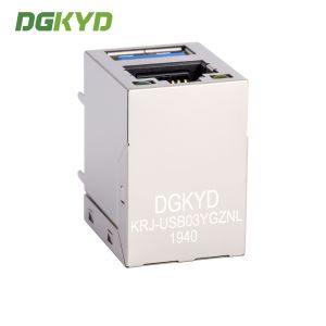 2x1 Stack RJ45 USB Connector Combo Jack W / USB 3.0 1-1909119-4 RoHS Compliance