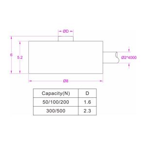 Subminiature compression force sensor 500N 300N 200N 100N 50N button load cell