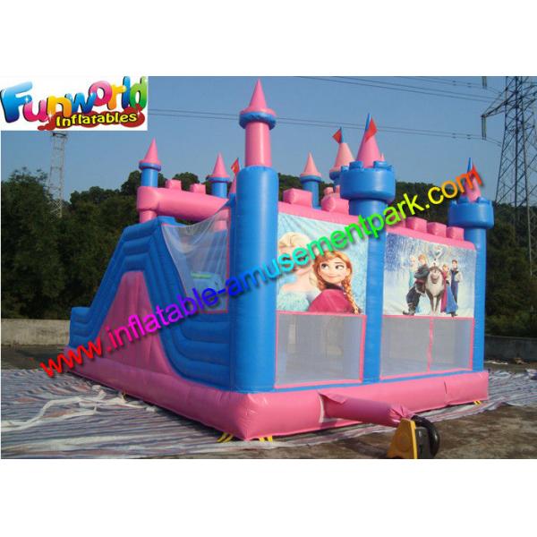 Frozen Princess Inflatable Bouncer Castle , Princess Jumping House For Kids