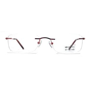 MD133 Square Metallic Optical Frames Unisex Classic Design