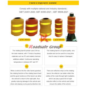 ROADSAFE Barrier High-Strength Rotating Roller Guardrail – Impact Absorbing