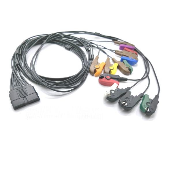Schiller MS-12 10 Lead IEC/AHA Clip/Snap/Banana Patient Cable