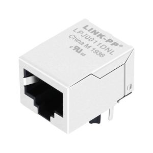 China Pulse JKM-0011NL Compatible LINK-PP LPJ0011DNL 10/100 Base-T Integrated Magnetics Ethernet RJ45 Connector Modules Without Led Tab Down 1x1 Port on sale