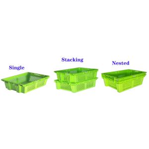 China Nestable Plastic Crate Stackable Eco-Friendly, Durable Customizable, Space-Saving & Compliant With Global Standards on sale