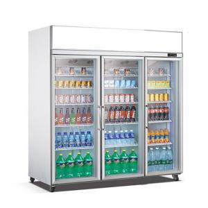 China CE 600W Double layer Glass Door Refrigerator Commercial on sale