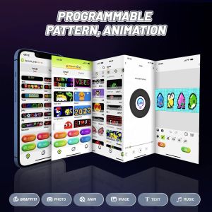 Bluetooth App Controlled Flexible LED Display for Animated Programmable Taxi