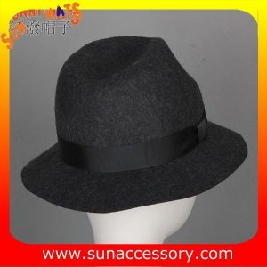 T8981177 Sun Accessory customized fashion winner 100% wool felt fedora hats,
