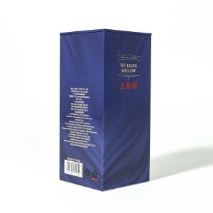 Custom Luxury Matt Rigid Cardboard Packaging Boxes Liquor Champagne Whisky Red