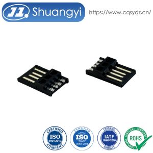 Wholesale High-Performance USB 2.0 AM Wire Soldering Connector | Gold-Flash Black Housing | Electrical Signal Cable Connector from china suppliers