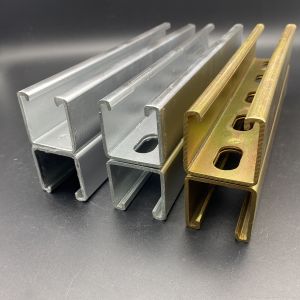 Yellow Zinc Plated 41x62 Unistrut Channel Slotted Double Strut Channel