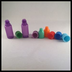 Liquid Refillable LDPE Dropper Bottles10ml Purple Long Thin Tip Childproof Cap