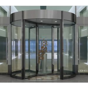 Convenient And Automatic Revolving Door For Secure And Modern Building Access