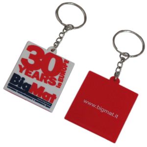 Waterproof PVC Key Chain Smooth Surface Custom Shaped And Designed