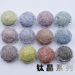 Teal Purple Chunky Hexagon Solvent Resistant Glitter Dust Oil Based For DIY