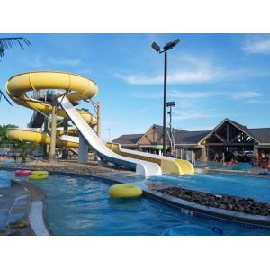 Water Game Park Play Equipment Single Fiberglass Outdoor Pool Big Spiral Slide