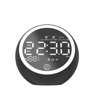 Small Bluetooth Portable Clock Radio With Dual Alarm Function
