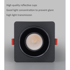 Buy cheap Black Square Recessed Led Downlights 12w Multifunction With Removable Cob from wholesalers