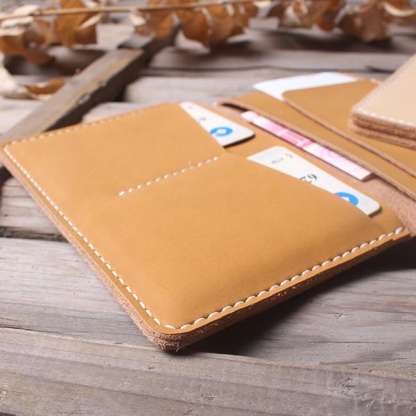 Crazy Horse Leather Travel Passport Holder with RFID Protection and Credit Card Slot