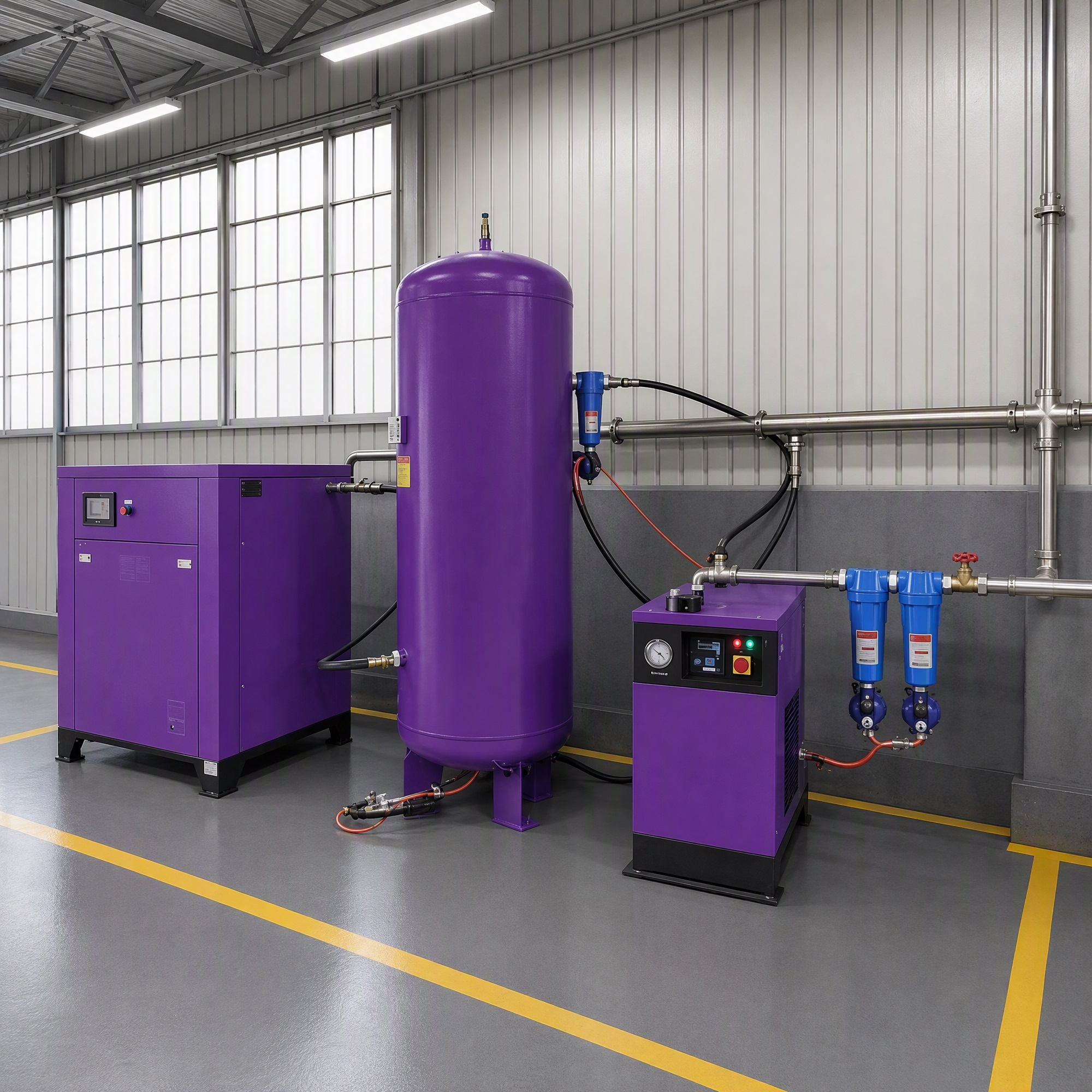 Air Cooled PM VSD Air Compressor Machine Industrial Compressor System Variable Frequency Driven Air Compressor