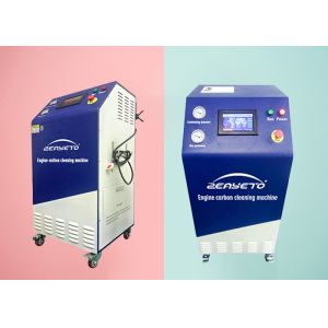 Blue Automotive Carbon Cleaner / Touch Screen Engine Decarbonizer Machine