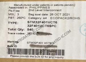 China Microcontroller MCU STM32F401VCT6 256KB FLASH Microcontroller Chip LQFP100 84MHz on sale