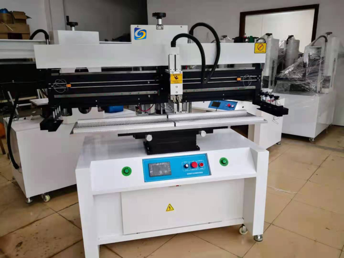 Semi-automatic solder paste printer front view