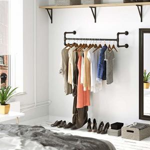 Wholesale Wall-Mounted Clothes Rack Industrial Pipe Clothes Hanging Bar from china suppliers