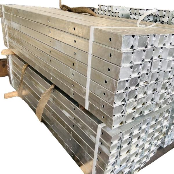 Quality Power Distribution Line cross arm electric pole Rectangular Square Steel for sale