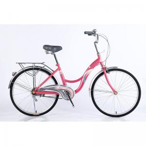 China 24 Steel Frame Single Speed Ladies Bike City Bicycle with Front and Rear Wheel Disc Brake on sale
