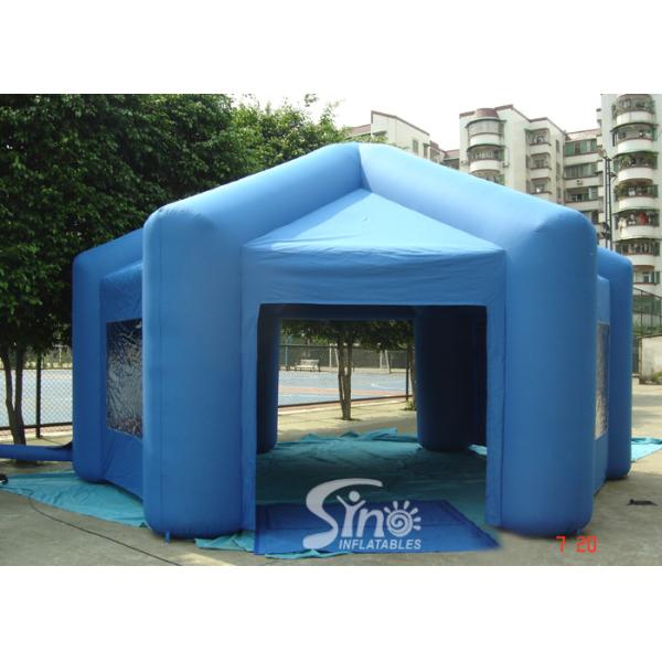 Outdoor Hexagon Air Inflatable Tents make with coated nylon for Temporary