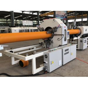 PP PE PVC Corrugated Pipe Extruder HDPE Sewage Pipe Plastic Forming Machine