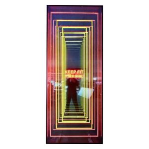 Customized 3D Infinity Mirror Mini RGB Acrylic Neon Sign LED Letters Light Box