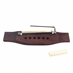 6 Strings Acoustic Guitar Bridge Saddle Shims 72MMM Cradle Insert With Wrench