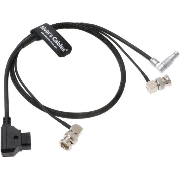 Quality Combination Cable For Zacuto Gratical Eye Viewfinder Teradek Rotatable Right Angle 2Pin To Dtap Right Angle BNC To BNC for sale