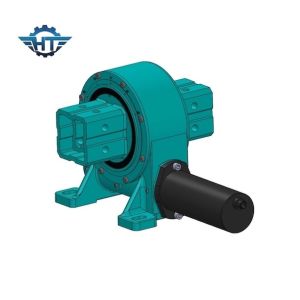 Full Circle Rotation Enclosed Worm Gear Slewing Drive For vertical single axis