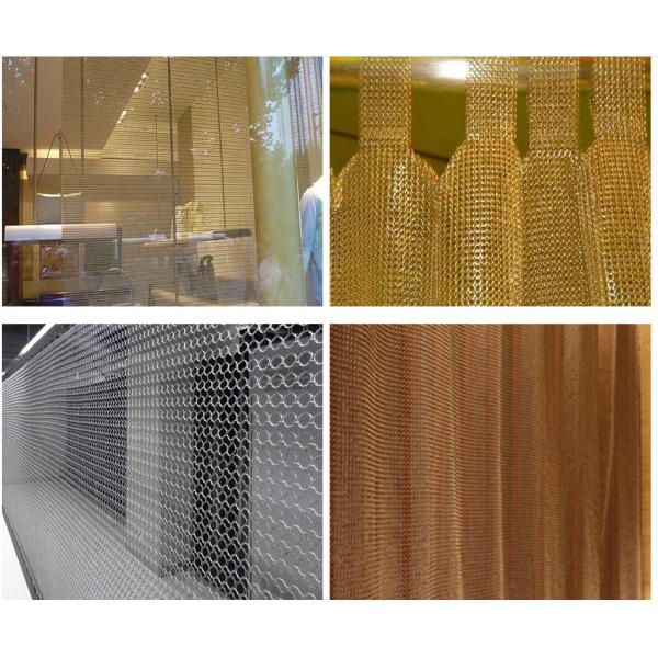 20mm ring diameter Stainless Steel Metal Ring Curtain Mesh for Interior Decoration