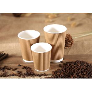 Disposable Paper Tea Cups Takeaway Printed Paper Coffee Cups