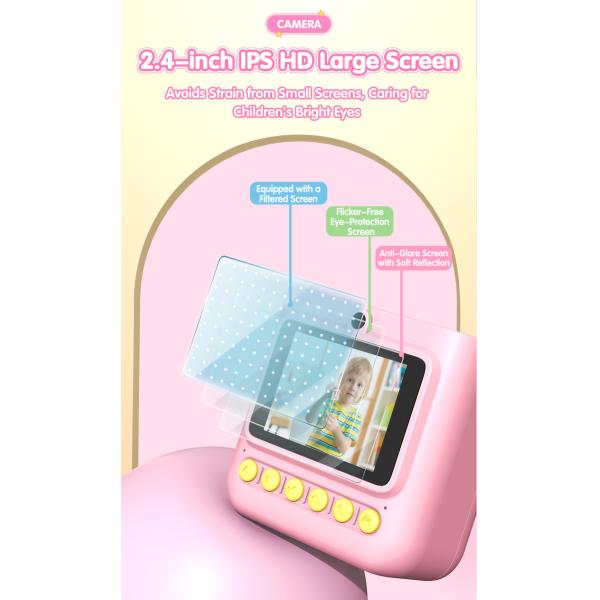 2.4 Inch Screen Color Printing Camera 1080P Full HD Video Ringing Photos To Life For Kids