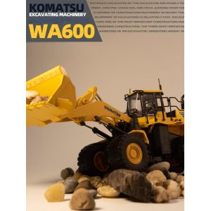 1/50 Komatsu WA600 Wheel Loader Alloy Diecast Model Construction Vehicle UH